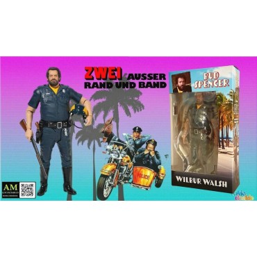 Figura Bud Spencer Wilbur Walsh Dos Súper Policías Articulada 18 cms