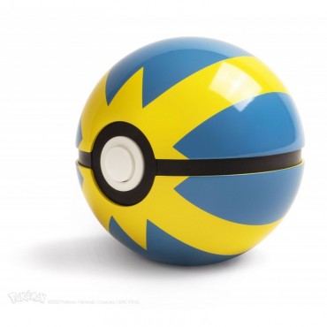 Bola Réplica Electrónica Die Cast Pokémon Quick Ball Azul y Amarilla