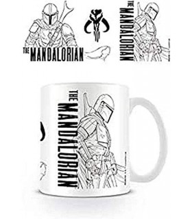 Taza The Mandalorian Star Wars Ilustración Cerámica 315 mls 