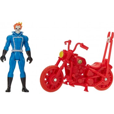 Figura Ghost Rider Marvel Legends Retro Articulada 9,5 cms + Motocicleta 