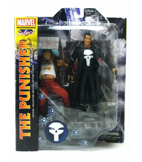 Figura The Punisher con Informante y Diorama Pinball Marvel Select Articulada 18 cms