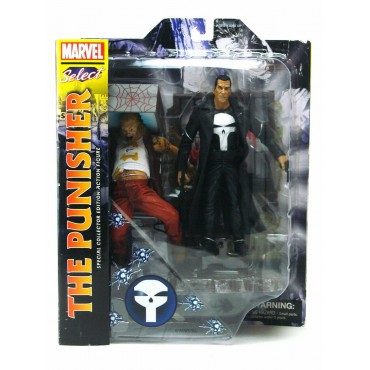 Figura The Punisher con Informante y Diorama Pinball Marvel Select Articulada 18 cms