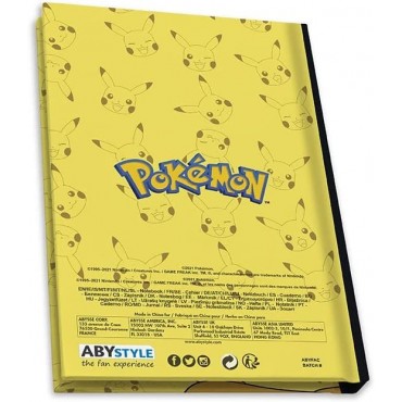 Caja Regalo Pokémon Charizard Vs Pikachu Taza Térmica Cerámica 460 mls + Cuaderno Pikachu + Vaso Cristal 400 mls