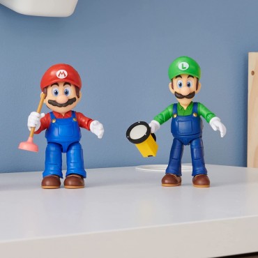 Figura Luigi Super Mario Bros La Película Articulada 13 cms