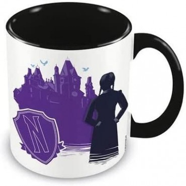 Taza Miércoles Wednesday Mansión Netflix Cerámica 315 mls