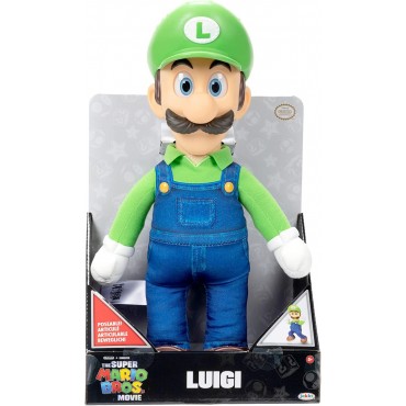 Peluche Luigi Super Mario Bros La Película Articulado 35 cms