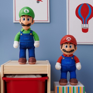 Peluche Luigi Super Mario Bros La Película Articulado 35 cms