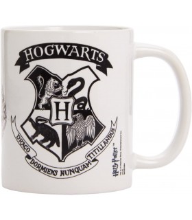 Taza Hogwarts Escudo Negro Harry Potter Cerámica 315 mls