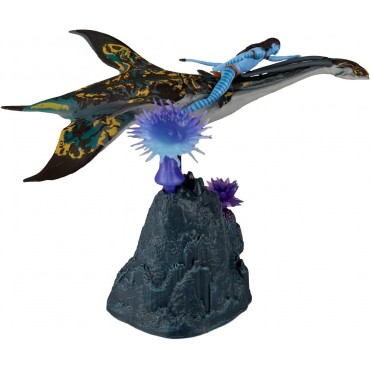 Figura Neteyam & Ilu Avatar con Peana Coral 16 cms