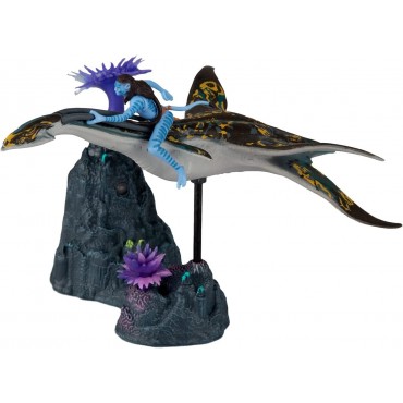 Figura Neteyam & Ilu Avatar con Peana Coral 16 cms