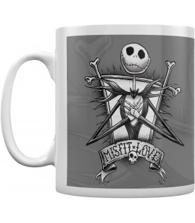 Taza Misfit Love Jack Skellington Pesadilla Antes de Navidad Cerámica 320 mls