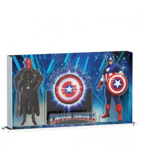Display 3D Capitán América (1990) Expositor Steelbook Versión 6 + Blu Ray 