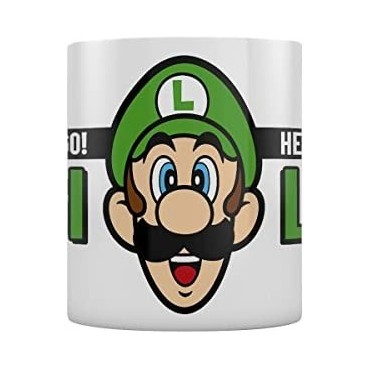 Taza Luigi Here We Go! Super Mario Bros Cerámica 320 mls