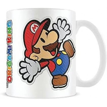 Taza Super Mario Bros Origami King Cerámica 320 mls
