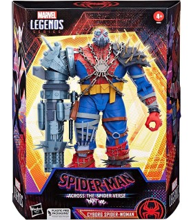 Figura Cyborg Spider-Woman Spider-Man Across the Spiderverse Part One Marvel Legends Articulada 23 cms