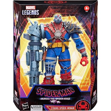 Figura Cyborg Spider-Woman Spider-Man Across the Spiderverse Part One Marvel Legends Articulada 23 cms