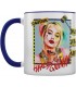 Taza Harley Quinn Warning Birds Of Prey Aves De Presa Cerámica 315 mls