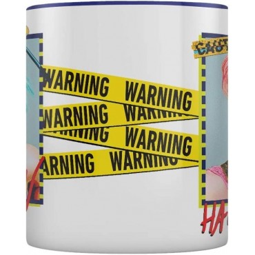 Taza Harley Quinn Warning Birds Of Prey Aves De Presa Cerámica 315 mls
