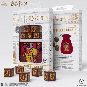 Set Dados y Bolsa Gryffindor Harry Potter