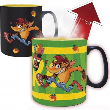 Taza Crash Bandicoot Cambia Con El Calor Térmica 460 mls