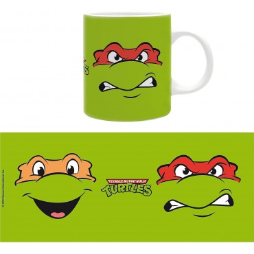Taza TMNT Raphael & Michelangelo Las Tortugas Ninja Cerámica 320 mls