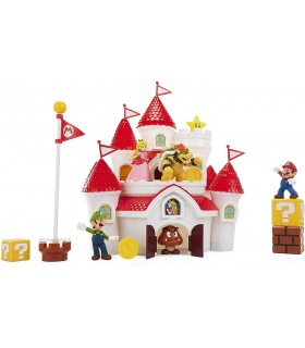 Pack Castillo Y Figuras Super Mario Bros Reino Champiñón 