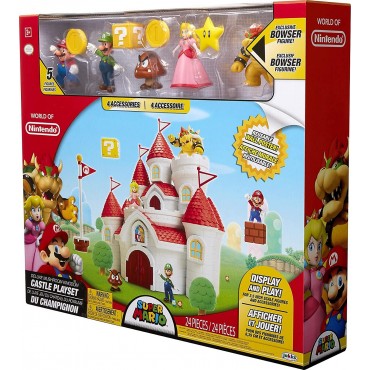 Pack Castillo Y Figuras Super Mario Bros Reino Champiñón 