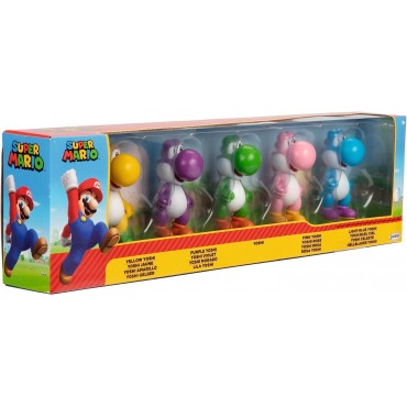 Pack De Figuras Yoshi Super Mario Bros 5 Figuras 6 cms