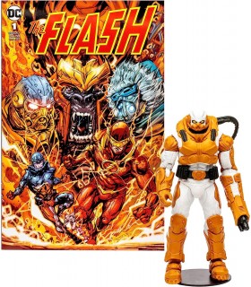 Figura Heat Wave Page Punchers DC Con Cómic Articulada 18 cms