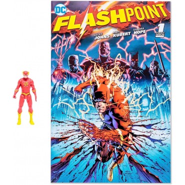 Figura The Flash Page Punchers DC Con Cómic 8 cms
