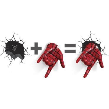 Lámpara 3D Mano De Spider-Man LED Marvel 