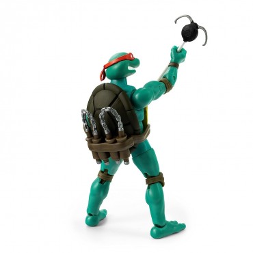 Figura Michelangelo TMNT Las Tortugas Ninja Con Cómic Articulada 13,5 cms