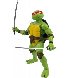 Figura Leonardo TMNT Las Tortugas Ninja Con Cómic Articulada 13,5 cms