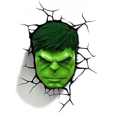 Lámpara 3D Cara De Hulk Marvel 
