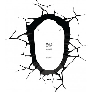 Lámpara 3D Cara De Hulk Marvel 