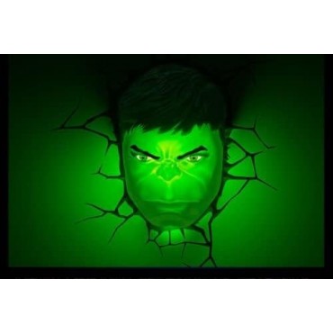 Lámpara 3D Cara De Hulk Marvel 