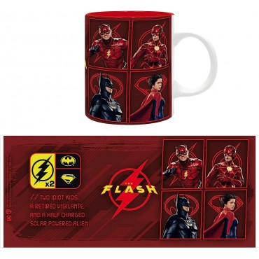 Taza Flash Grupo Batman Y Supergirl The Flash DC Cerámica 320 mls