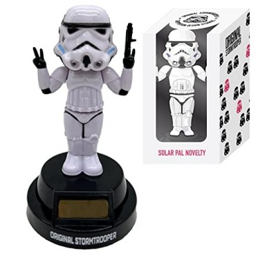 Figura Solar Soldado De Asalto Original Stormtrooper Símbolo Paz 12 cms