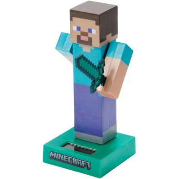 Figura Solar Steve Minecraft 12 cms