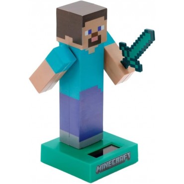 Figura Solar Steve Minecraft 12 cms
