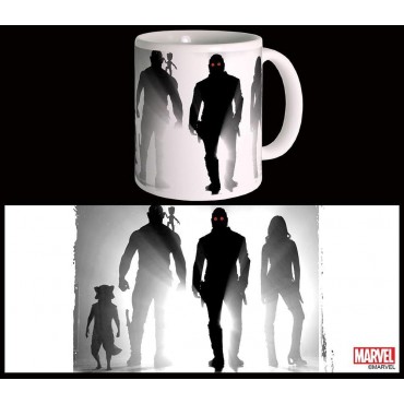 Taza Guardianes De La Galaxia Here We Go Marvel Cerámica 300 mls