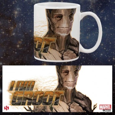 Taza Groot Guardianes De La Galaxia Marvel Cerámica 300 mls