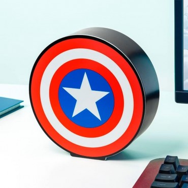 Lámpara De Mesa Escudo Capitán América Marvel 
