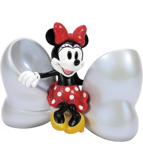 Figura Minnie Mouse Con Lazo Disney 100 Aniversario Decorativa 12,7 cms
