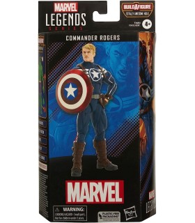 Figura Commander Rogers Capitán América Marvel Legends Articulada 15 cms