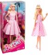 Figura Barbie Con Vestido Rosa Gingham Articulada 30 cms