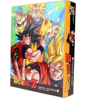 Puzle Goku Saiyan Dragon Ball Z Efecto 3D + Lámina Lenticular