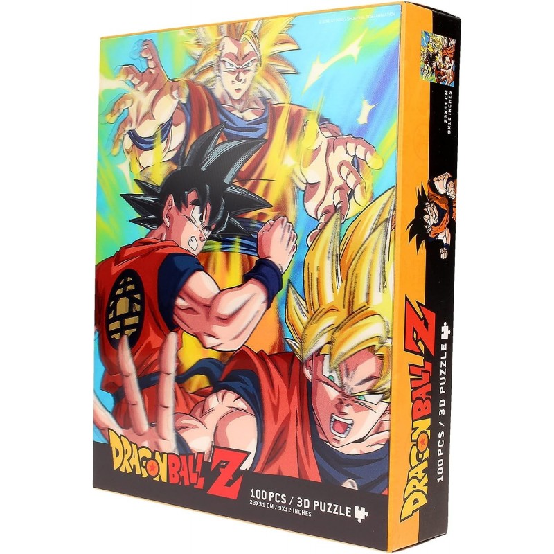 Puzle Goku Saiyan Dragon Ball Z Efecto 3D + Lámina Lenticular