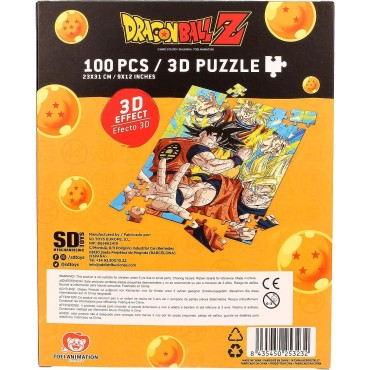 Puzle Goku Saiyan Dragon Ball Z Efecto 3D + Lámina Lenticular