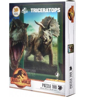 Puzle Triceratops Jurassic World Efecto 3D + Lámina Lenticular
